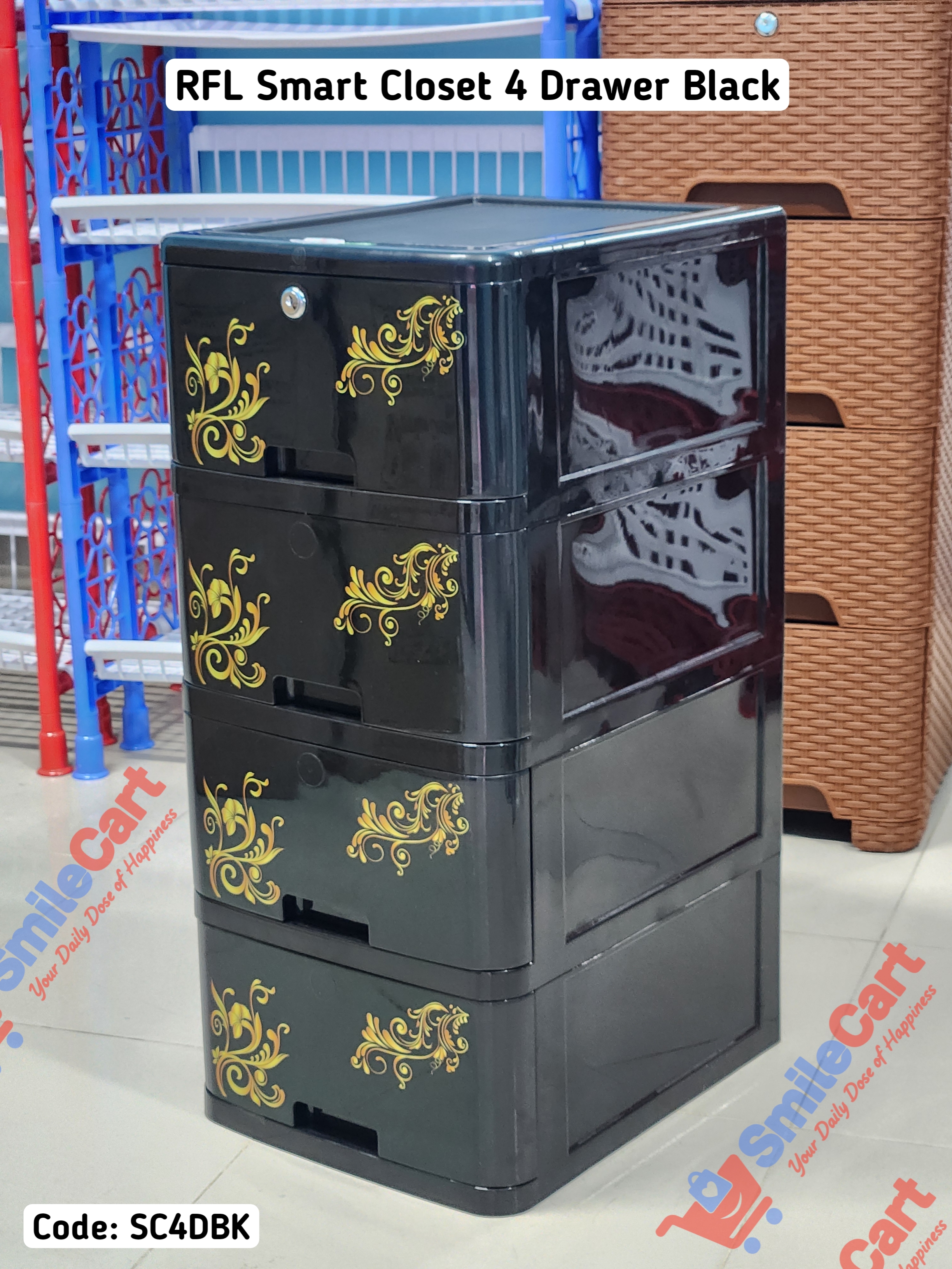 Smart Closet 4 Drawer Elite Gold